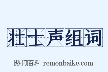 壮士声组词是什么意思的图片